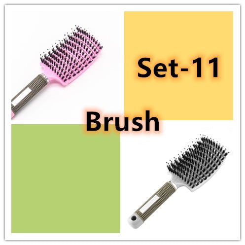 Hairbrush Anti Klit Brushy Haarborstel Women Detangler Hair Brush Bristle Nylon Scalp Massage  Teaser Hair Brush Comb