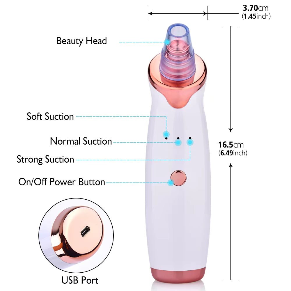 Blackhead Remover Pore Acne Pimple Removal Face T Zone Nose Water Bubble Cleaner Vacuum Suction Facial Diamond Steamer Oil Dirty - WS EMPORIUM