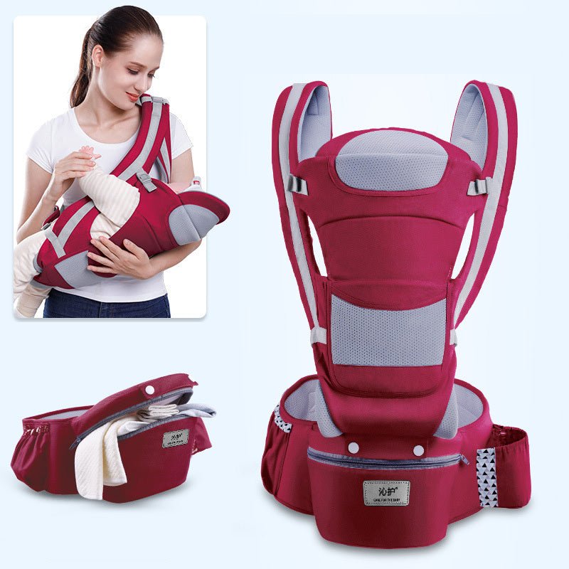 Ergonomic Baby Carrier Infant Baby Hipseat Carrier 3 In 1 Front Facing Ergonomic Kangaroo Baby Wrap Sling - WS EMPORIUM