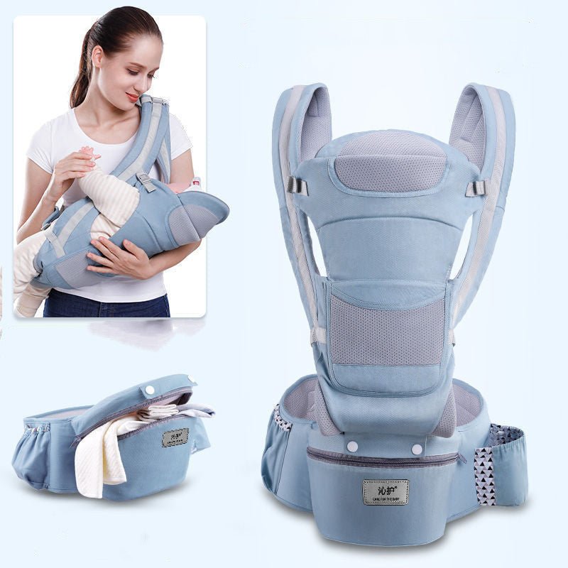 Ergonomic Baby Carrier Infant Baby Hipseat Carrier 3 In 1 Front Facing Ergonomic Kangaroo Baby Wrap Sling - WS EMPORIUM