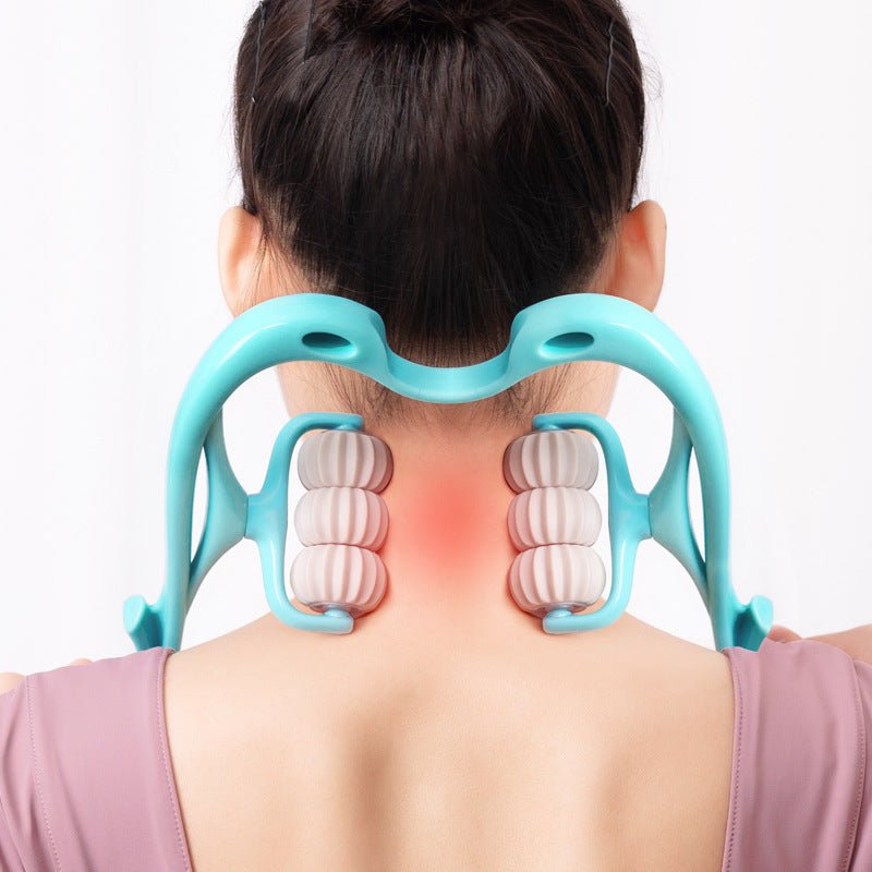 Multifunctional Manual Six - wheel Neck Massager Massage Relieve Roller Massage Tool - WS EMPORIUM