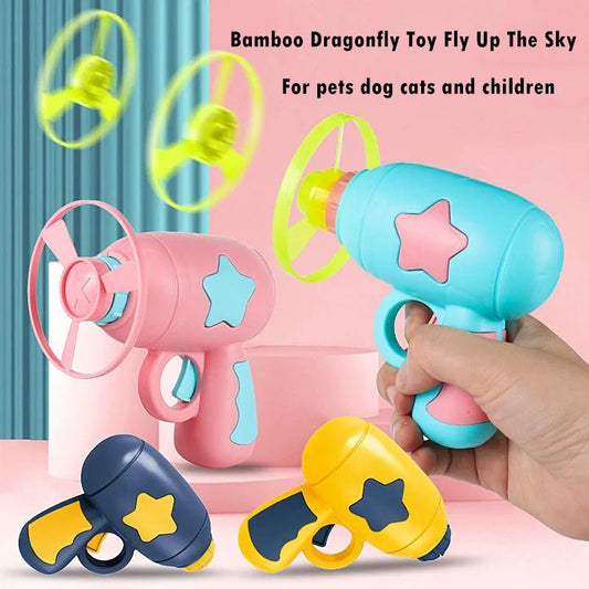 Pet Toy Dog Cat LED Light Toy Luminous Children's Party Toy Bamboo Dragonfly Toy Training Toy Pet Throw Launcher - WS EMPORIUM