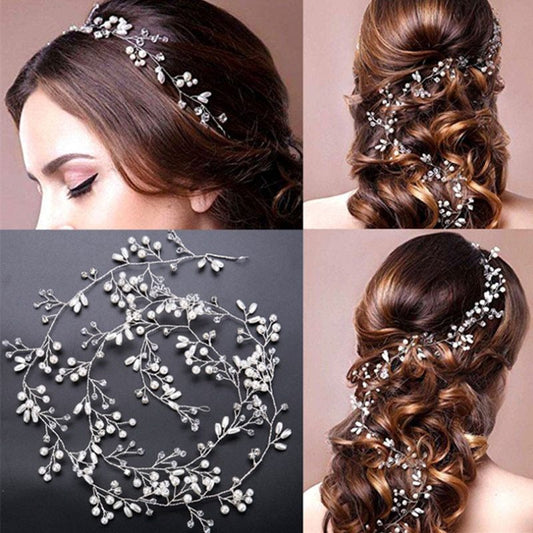 Wedding Hair Accessories Crystal Pearl Hair Accessories - WS EMPORIUM