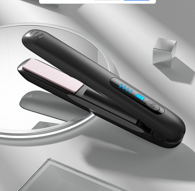 Wireless Hair Straightener Flat Iron Mini 2 IN 1 Roller USB 5000mAh Max 200 Degree Portable Cordless Curler 4 Levels Dry And Wet Uses - WS EMPORIUM