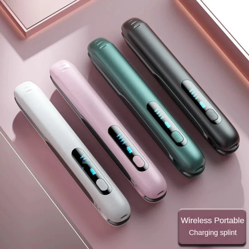 Wireless Hair Straightener Flat Iron Mini 2 IN 1 Roller USB 5000mAh Max 200 Degree Portable Cordless Curler 4 Levels Dry And Wet Uses - WS EMPORIUM