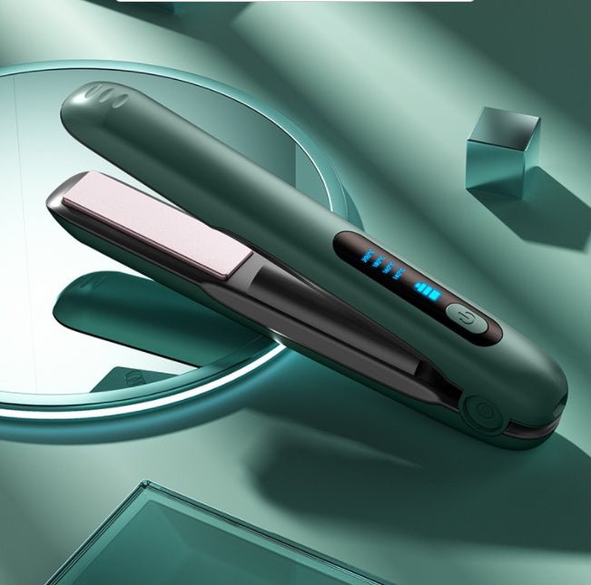 Wireless Hair Straightener Flat Iron Mini 2 IN 1 Roller USB 5000mAh Max 200 Degree Portable Cordless Curler 4 Levels Dry And Wet Uses - WS EMPORIUM